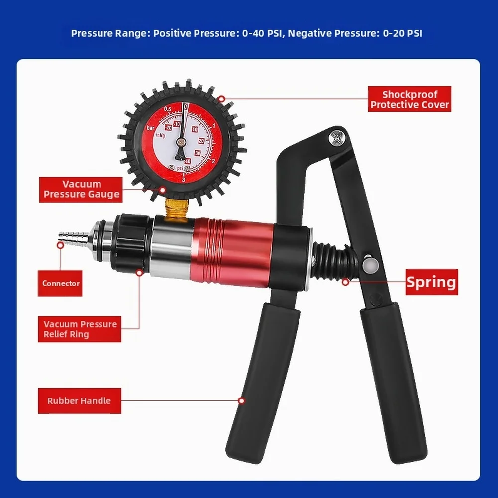 Brake Bleeder Kit 22PCS with Manual Vacuum Pump for Automotive Brake Maintenance and Fluid Exchange Using Vacuum Extraction