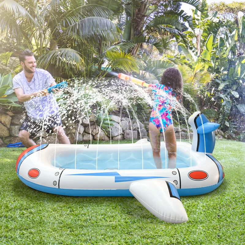 

Small Inflatable Pool, Dog/Kids Summer Water Splash Mat for Yard Lawn