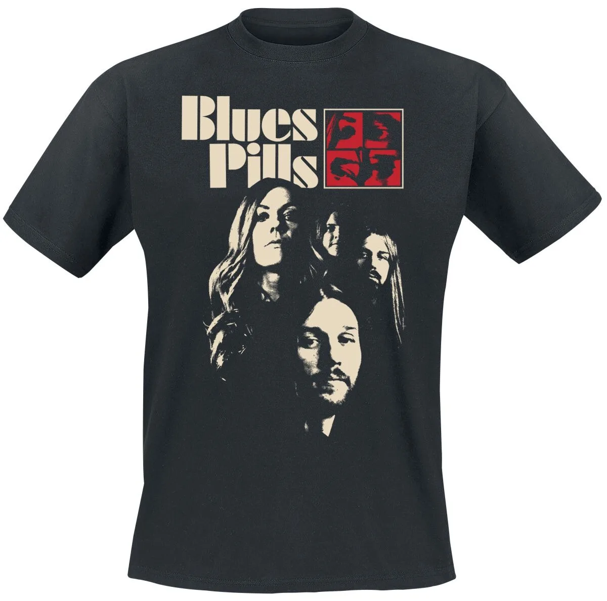 Blues Pills Vintage Band Portrait Graphic T-shirt Men Women Retro Rock Streetwear Tee