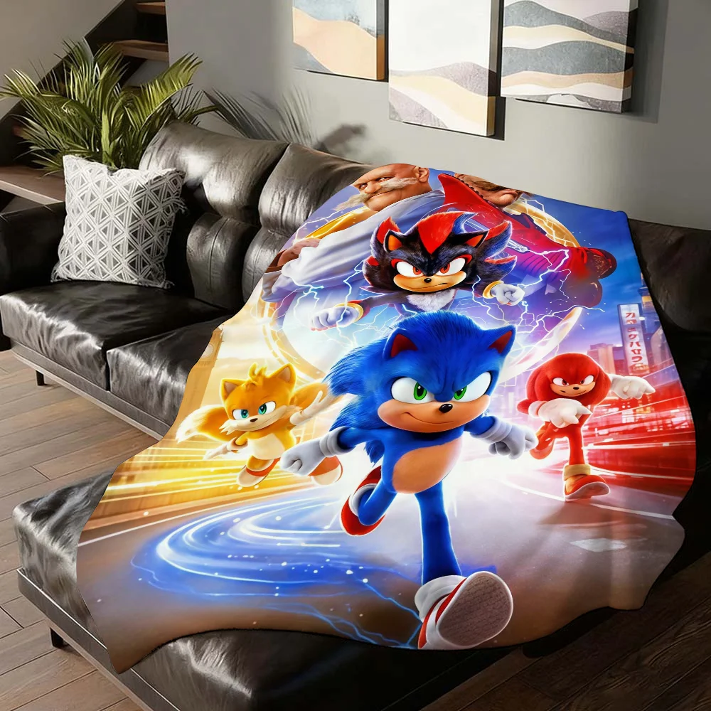 

Одеяло из фильма S-Sonices T-The H-Hedgehog 3, для дивана, офиса, кровати, самолета, путешествий, сна, чтения, отдыха, кемпинга, мягкое и теплое