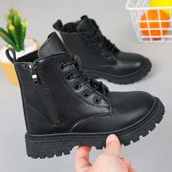 Children Shoes Fashion Soft Soled Ankle Boots Winter New Waterproof Anti Slip Boots Trendy Girls Party Dresses Leather Shoes