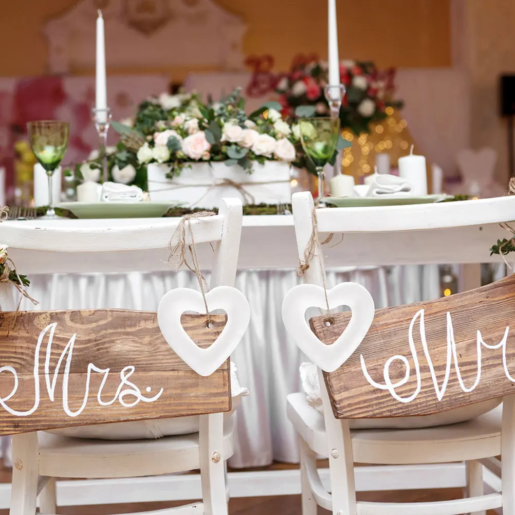 

16pcs Heart Shaped Foams Unfinished Craft Foam Diy Models For Wedding Valentine Decor Art Projects Party Supplies