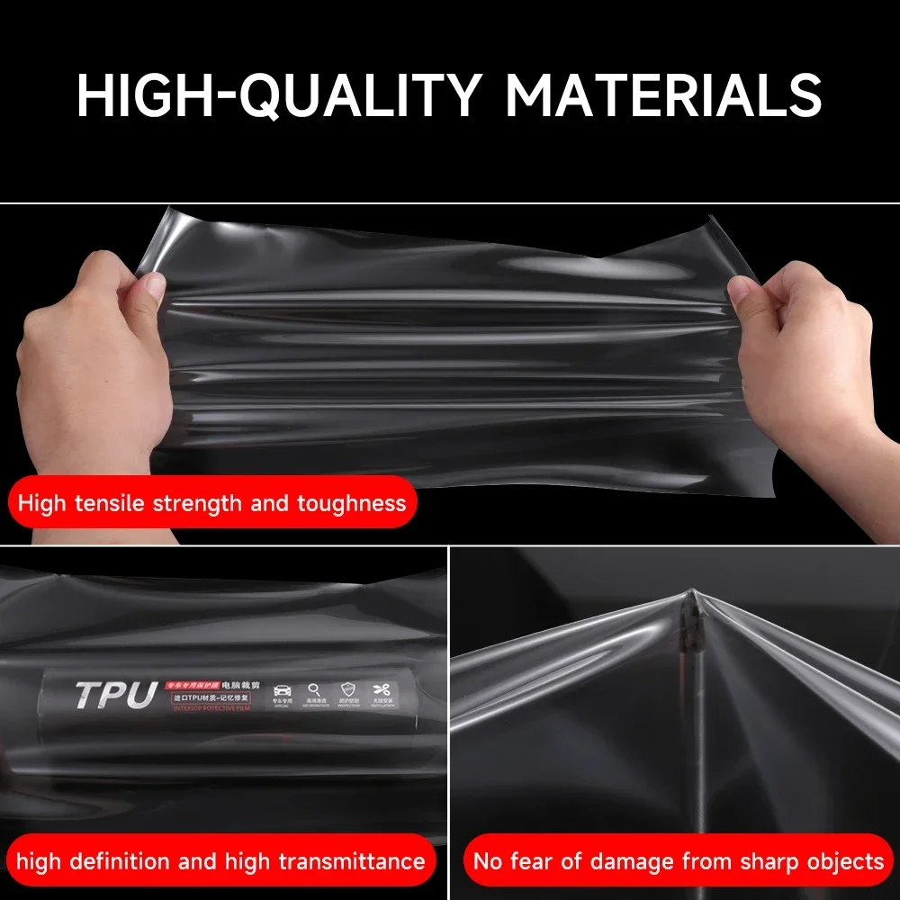 Para audi a8 s8 2025 2024 2023 2022 ppf filme de proteção acessórios interior transparente tpu painel engrenagem navegação console central