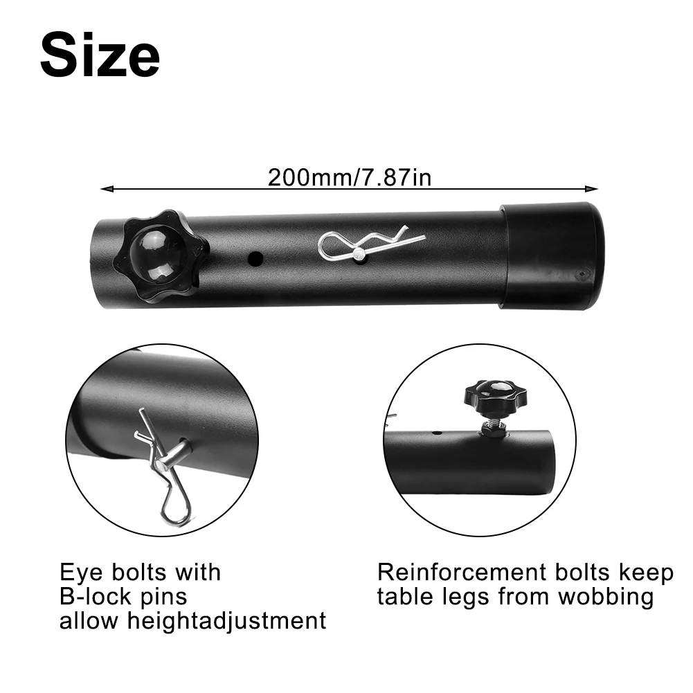 Adjustable Table Leg Extenders For for Folding Tables 4 Piece Set For for Custom Height Adjustment Fits Most Table Leg Types