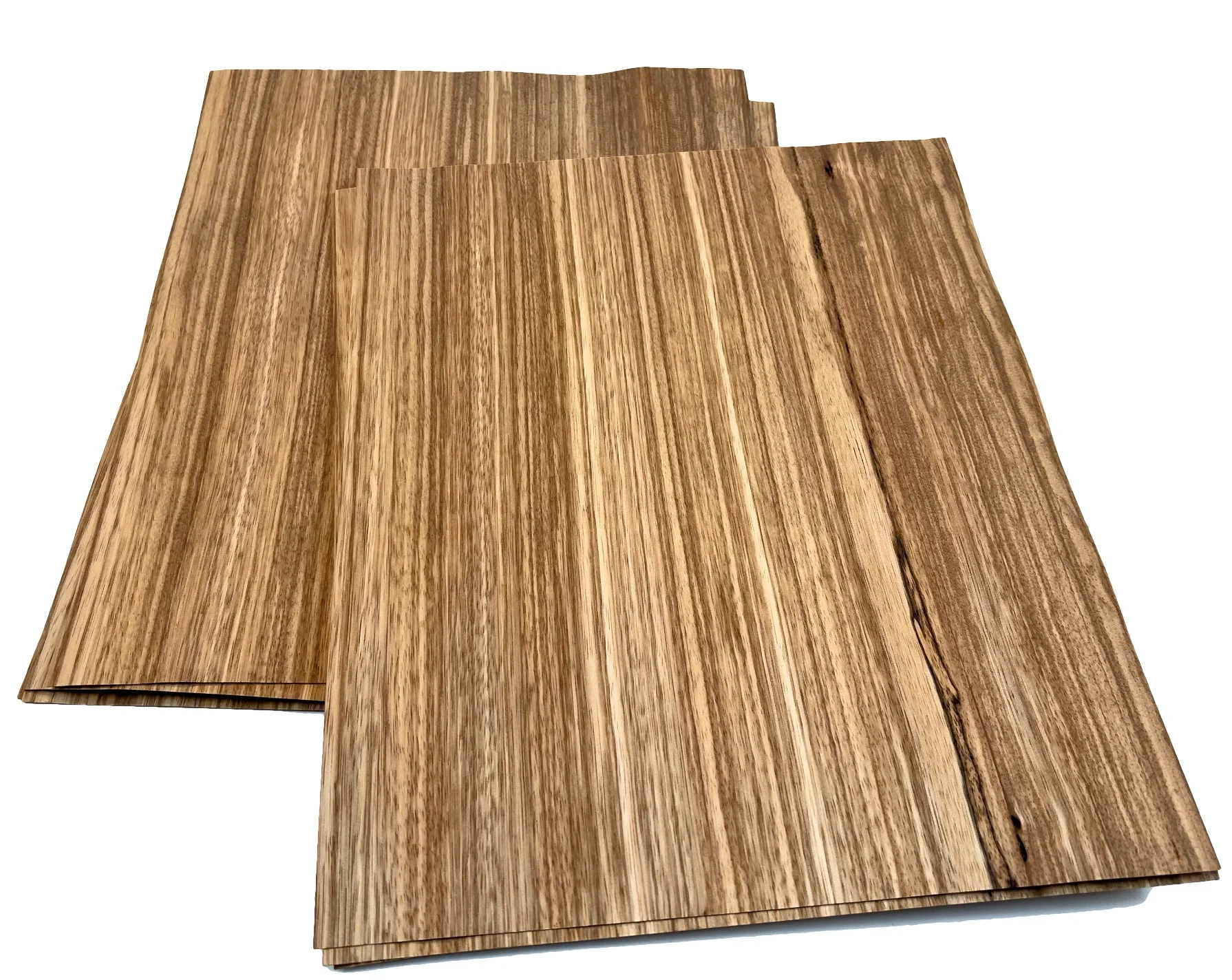 6pcs/lot  L:300x200mm T:0.4-0.5mm Natural Zebra Straight Grain Solid Thick Veneer Furniture Cabinet Wood Veneer Marquetry Veneer