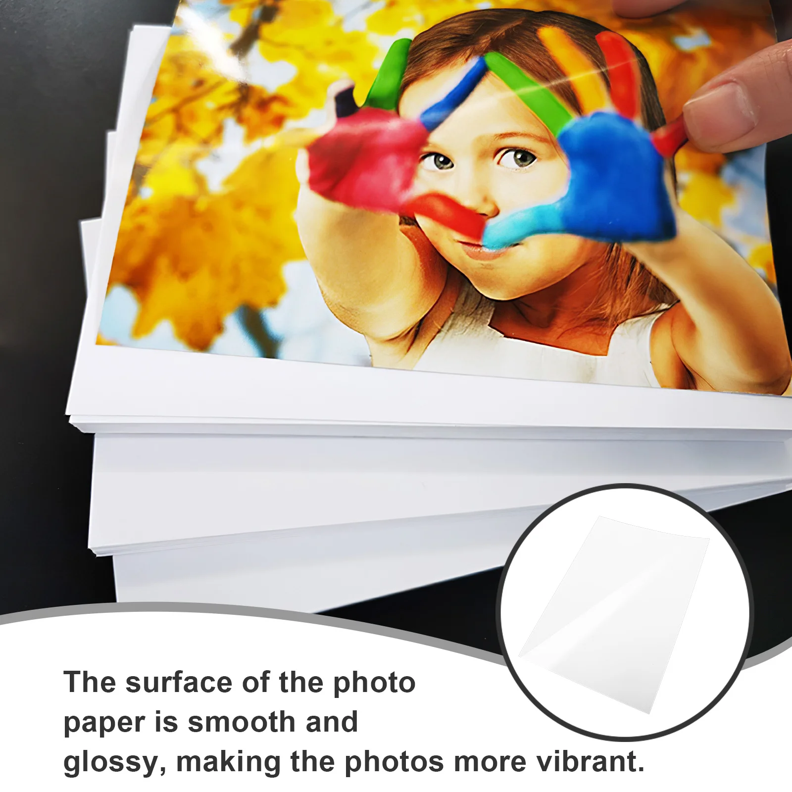 A4 Photo Paper High Glossy Printing Sheets Vivid Images Quick Drying Smudge Proof Compatible With Color Inkjet Printers