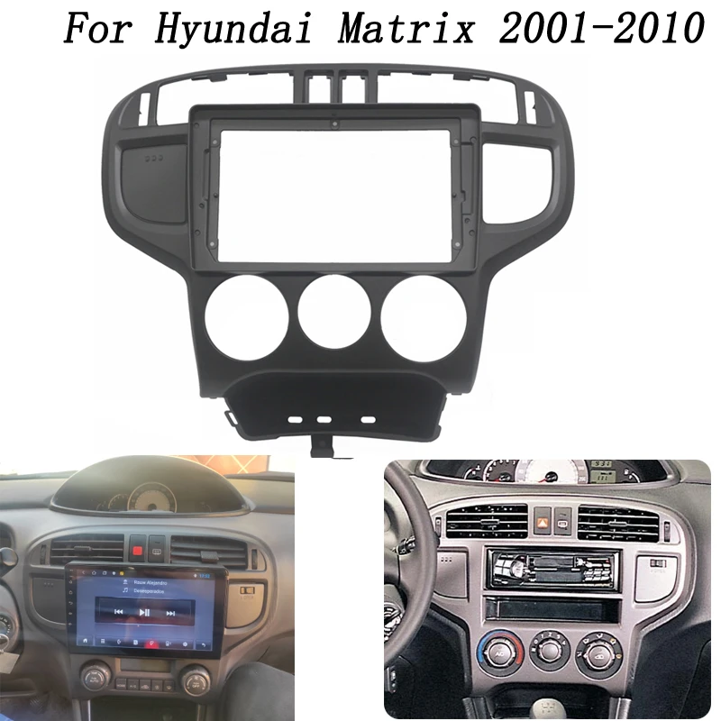 

9inch Car DVD Frame Audio Fitting Adaptor Dash Trim Kits Fascia For HYUNDAI MATRIX 2001-2010 car panel audio fascias