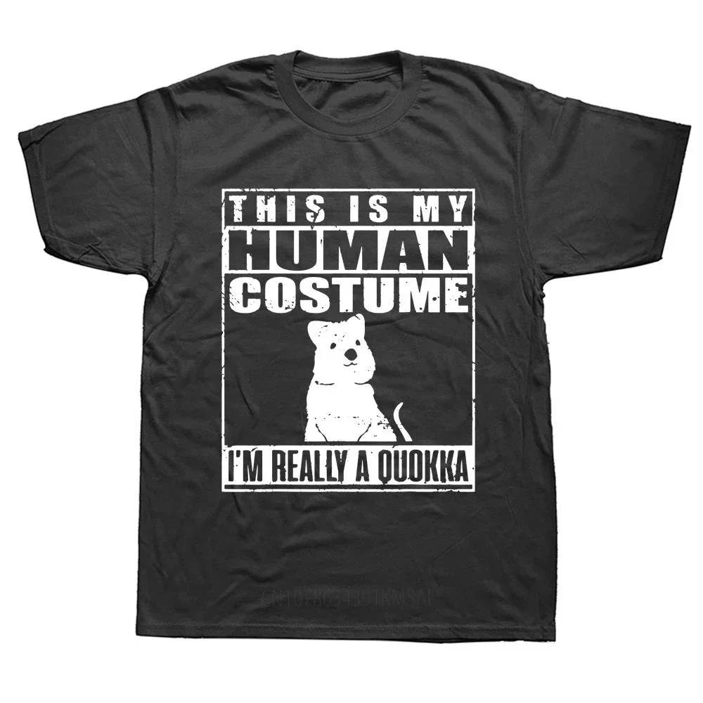 This Is My Human Costume I'm Really A Quokka Halloween Gift T Shirts Short Sleeve Birthday Summer Style T-shirt Mens Clothing