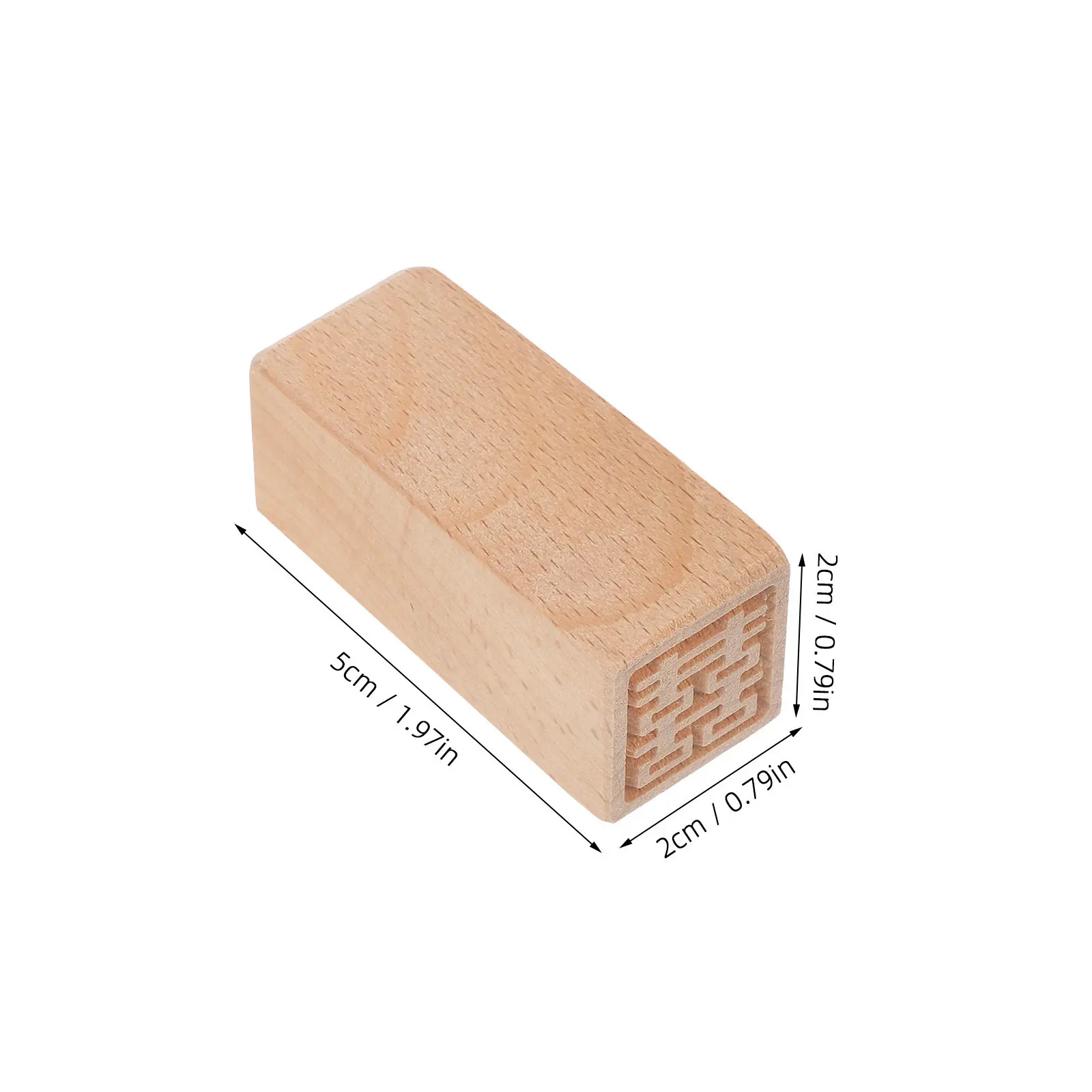 2 Stück Holzstempel mit einzigartigem, schickem Muster für DIY-Scrapbooking, Handbuch, Kinderspiel, kreatives Siegel, quadratischer Stempel, Dekoration