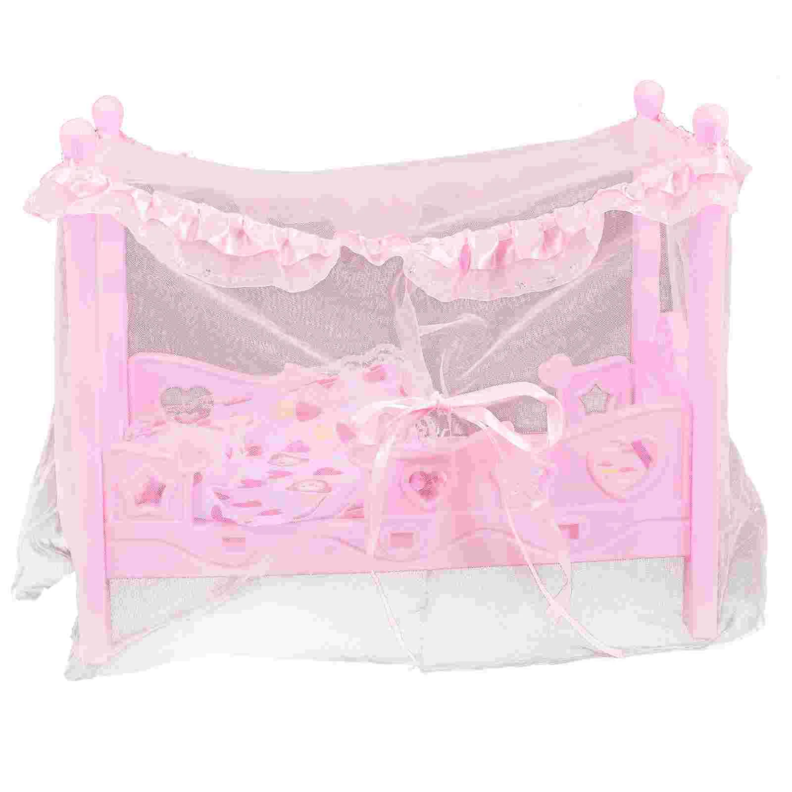 Princess Bed Toy Mini Girls Kids Pretend Play Baby Accessories Model House Furniture