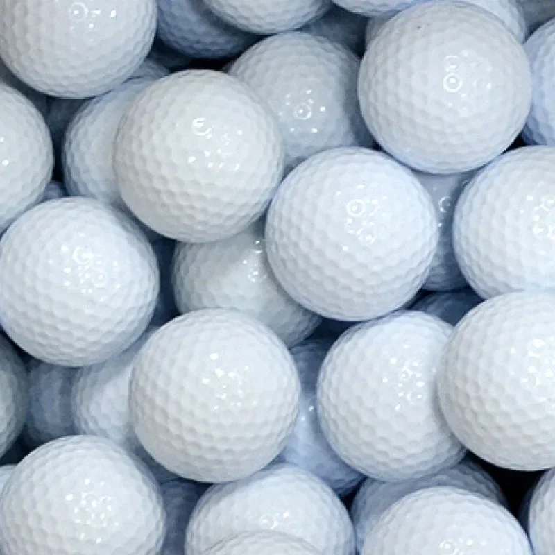 10 Pack Double Layer White Golf Balls, Two-Piece Construction Outdoor Sports Practice Golf Balls for Beginner Daily Training