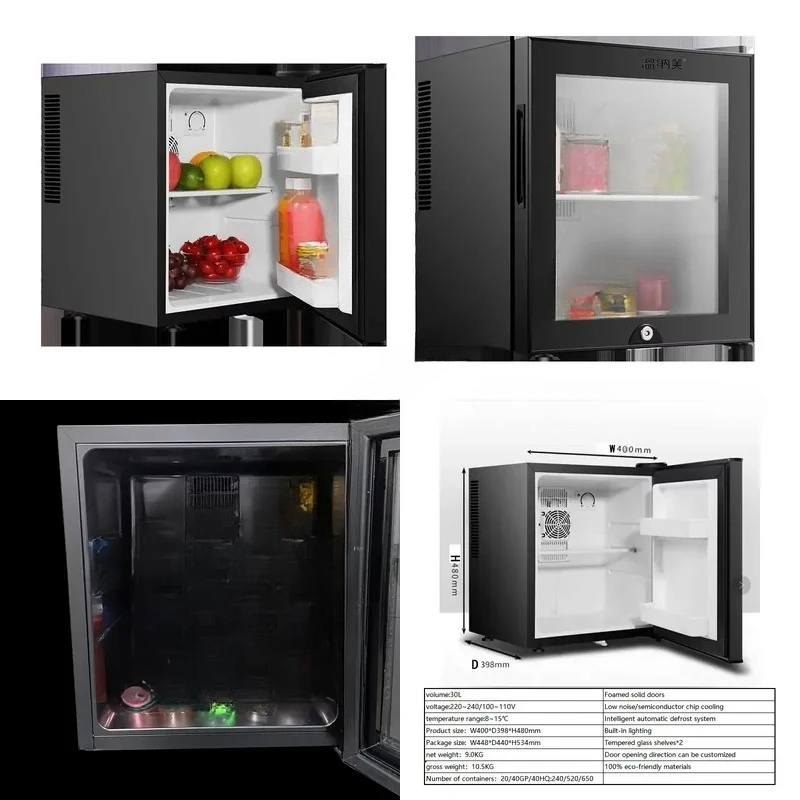 for 30L Compact Mini Fridge Small Volume Makeup Refrigerator for Hotel Room OEM ODM