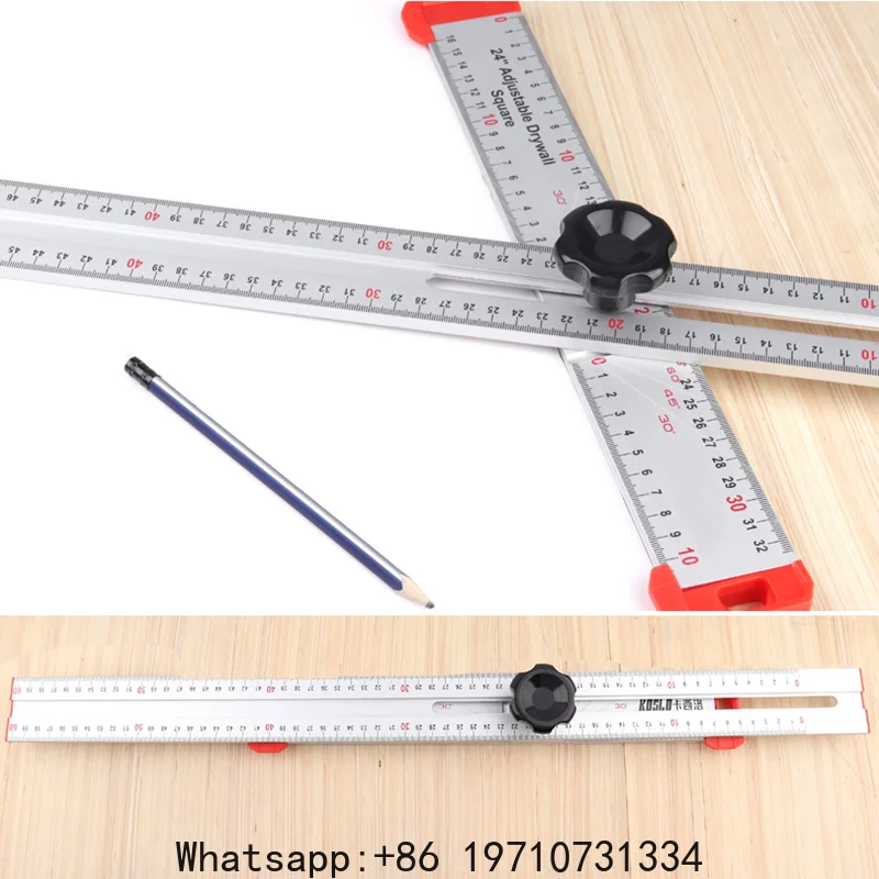60CM 90CM High Precision Angle Ruler Woodworking Scribe Drawing Marking Gauge Crossed-Cut T-type Ruler Measuring Tools