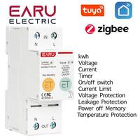 2P TUYA APP Zigbee WIFI Smart Energy Power Consumption kWh Meter Circuit Breaker Time Relay Switch Leakage Voltage Protection