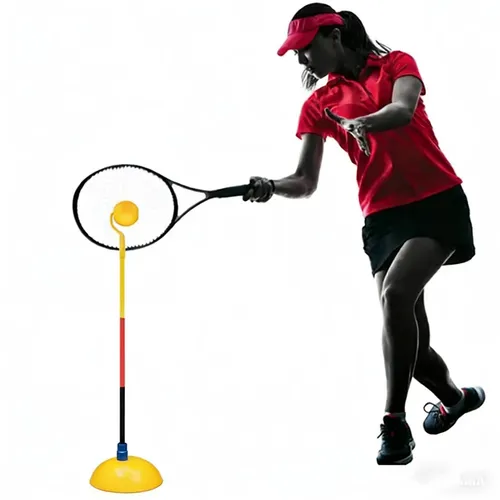 Imagen 2 del producto Herramienta de entrenamiento de Tenis, máquina de práctica profesional Topspin, equipo portátil de entrenamiento de pelota para principiantes, accesorios Tenis al aire libre