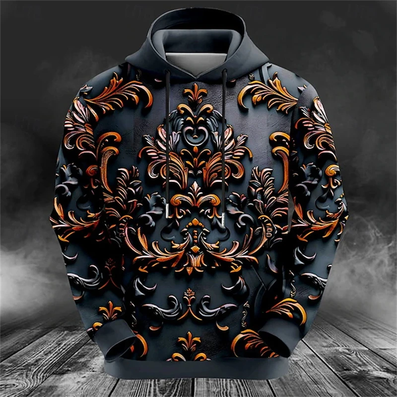 Fashion Men's Hoodies 3D Print Pattern Hoodie Pullover Men Hooded Sweatshirt Abstract Trendy Casual High Quality Streetwear