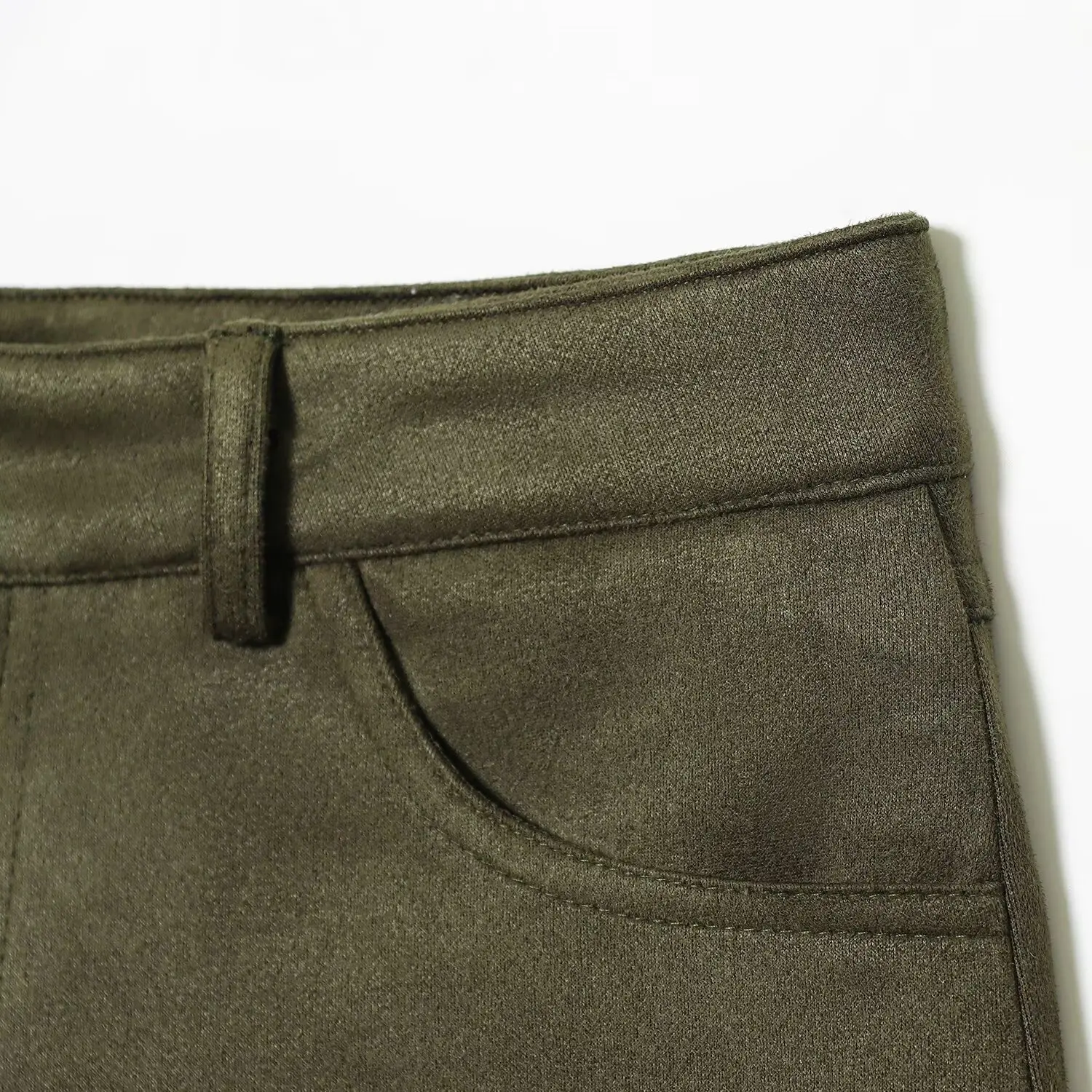 JNLEAOG Herbst Neue Faion Street Sle frauen Faux Wildleder Effekt orts Casual Hosen Polyester Faser Damen orts