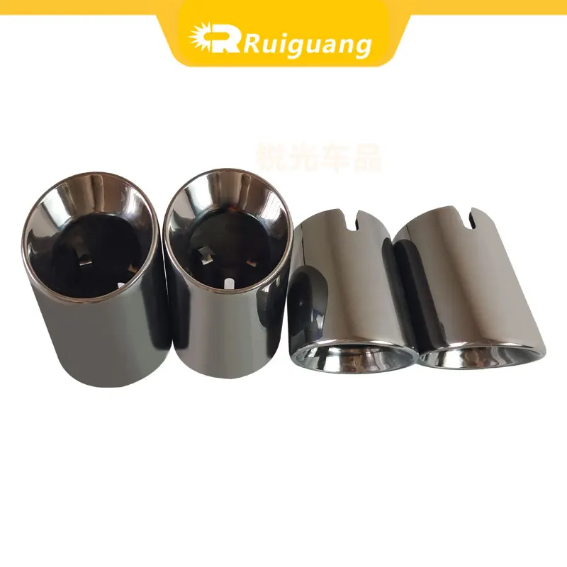 4 Pieces Car Accessories For BMW F87 M2 F80 M3 F82 F83 M4 F10 M5 F12Exhaust Pipe Upgrade Carbon Fiber Tip Nozzle Muffler black