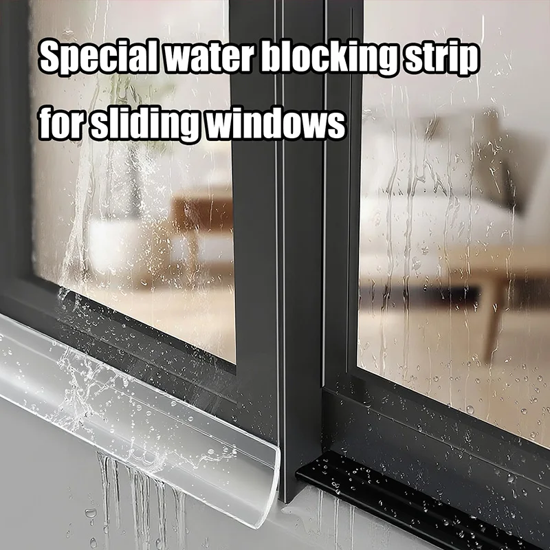 

Водонепроницаемая полоса для окон, балкона, алюминиевого сплава, направляющая для воды, уплотнительная лента для окна, непромокаемая перегородка на открытом воздухе, широкая прозрачная лента