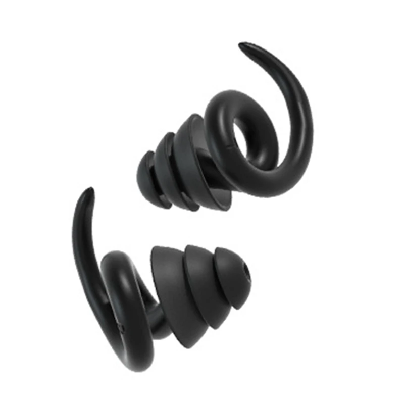 Spiral Design Silicone Earplug for Sleeping Study Concert Sound Insulation