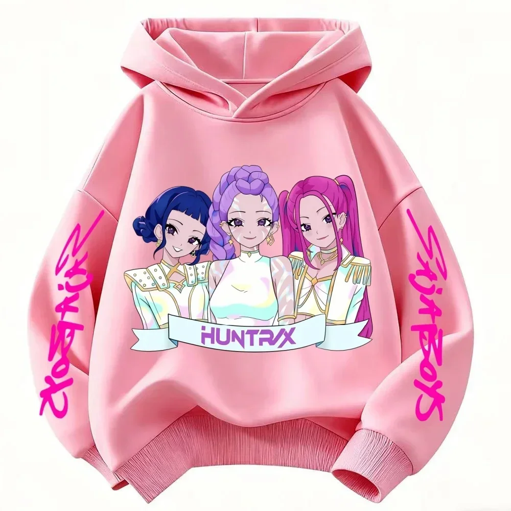 Neues, himmelblaues Sweatshirt für Mädchen, Hunter Rumi Derpy Cartoon-Hoodie für Jungen und Mädchen, warm, dick, modisches, lässiges Oberteil mit Aufdruck. – Detail 6