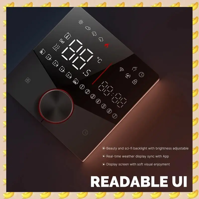 

Wi-Fi умная ручка нагрева, термостат, ЖК-дисплей, сенсорный экран, регулятор температуры (электрический нагрев, белый) Прочный