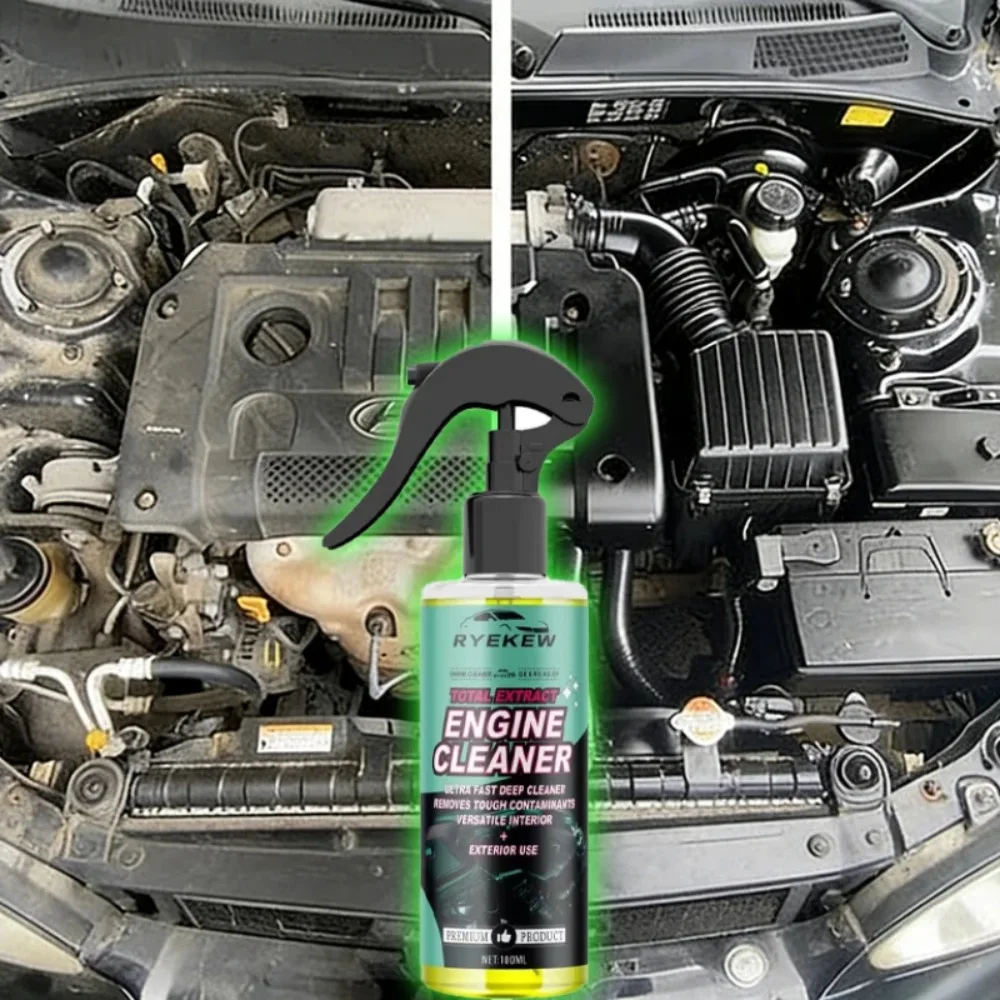 Engine Bay Cleaner Powerful Decontamination Deep Degreaser Heavy Oil Grease Dust Remover Engine Shine Protector Detailer care.