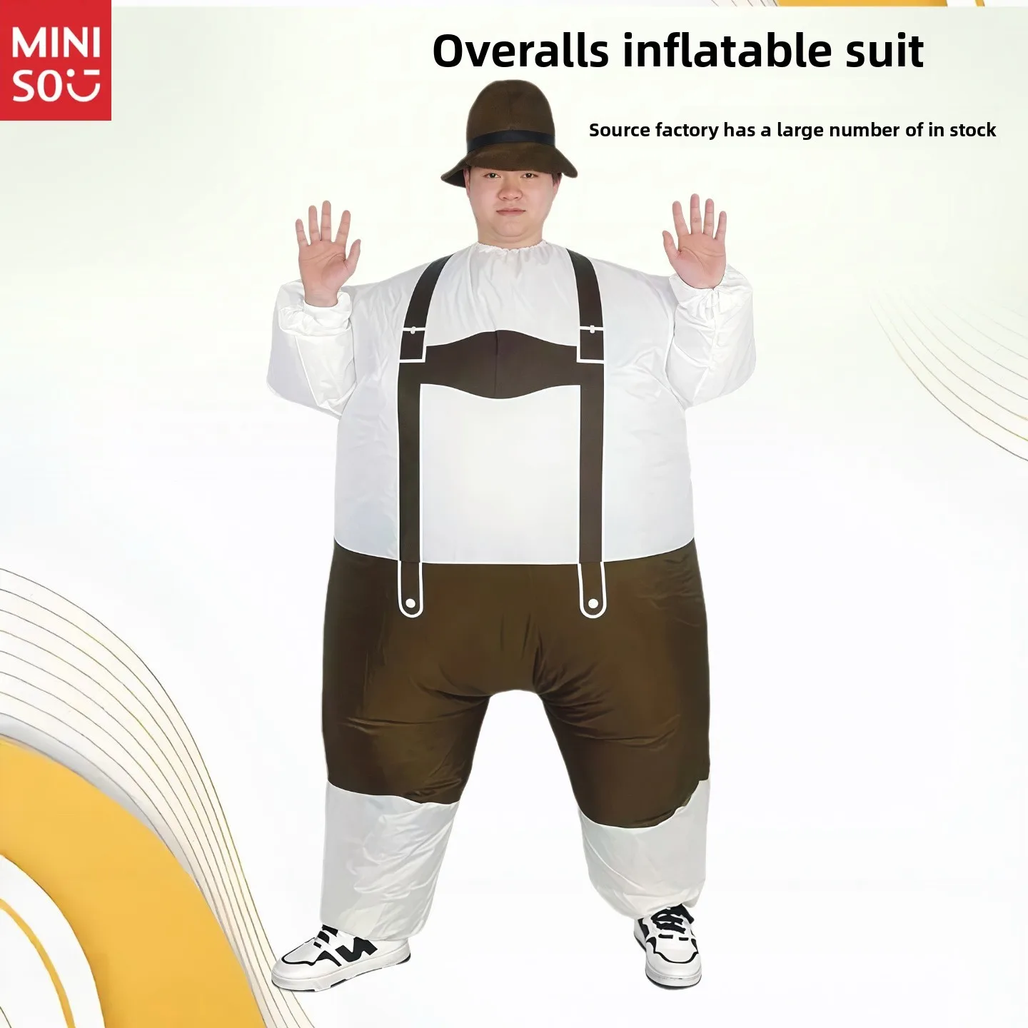 

Miniso Halloween Hot Props Adult Funny Cos Holiday Dress Up Party Event Inflatable Overalls