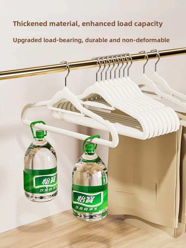 2025년 신제품 가정용 미끄럼 방지 벨벳 옷걸이 옷장 정리용 어깨 패드 특수 디자인