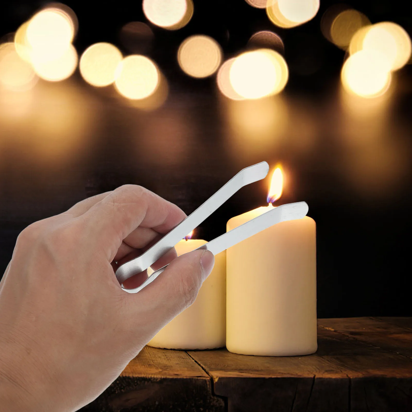 أداة إطفاء 5 قطعة من الفولاذ المقاوم للصدأ مشبك الفتيل المعدني طفاية للشموع المعطرة مشاعل تيكي بدون دخان #1