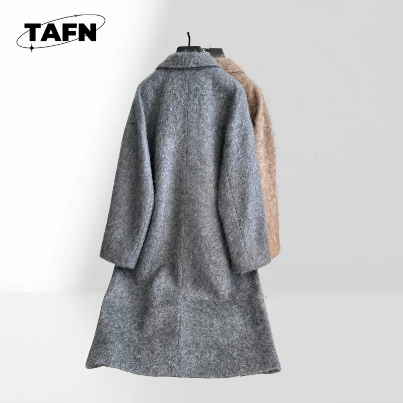 Dames Lente Herfst Button-Up Overjas Halflange Windjack voor Vrouwelijke Forenzen met Grote Zakken voor Vrouwen AI0974