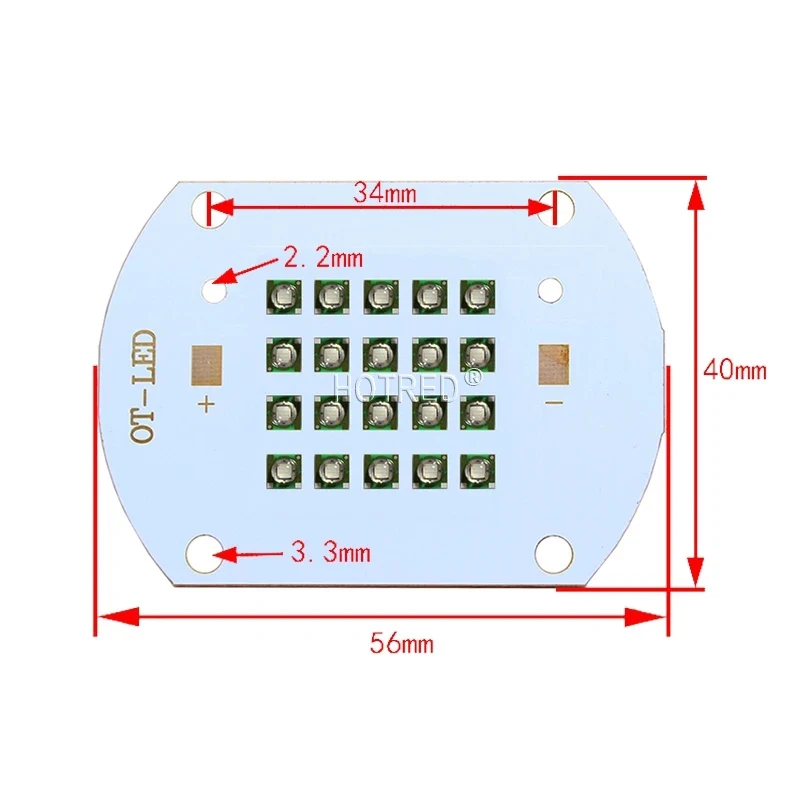 Imagem -06 - Smd Cob Lâmpada Led Integrada para Holofotes Lâmpada Spotlight Vermelho Verde Azul Vermelho Xpe Xp-e 50w 60w Original 3535