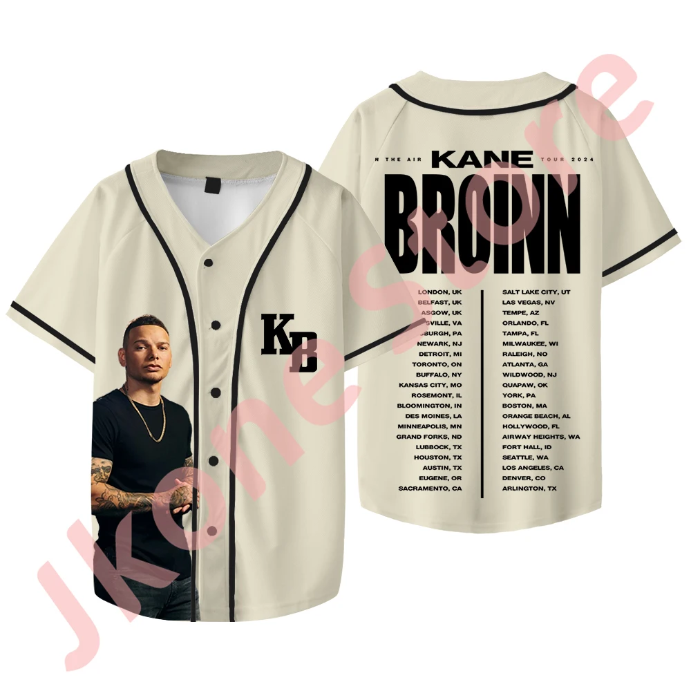 Kane Brown 2024 In The Air Tour Merch Baseball Jacket Tee Summer Women Men Fashion Short Sleeve T-Shirts