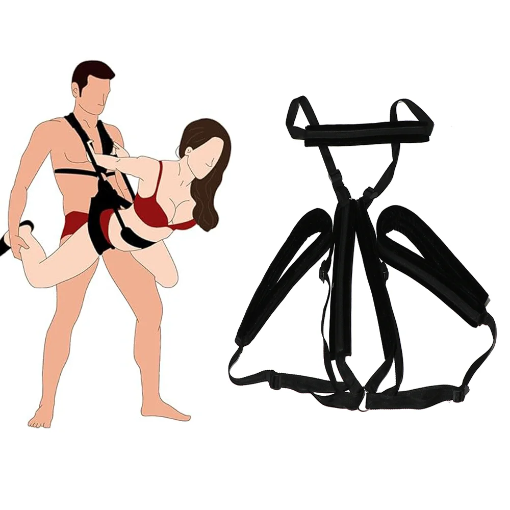 Adult Sex Toys for Couples BDSM Bondage Love Slings Sex Swing Set with Adjustable Straps Soft Plush Padding Mat Restraints Toys