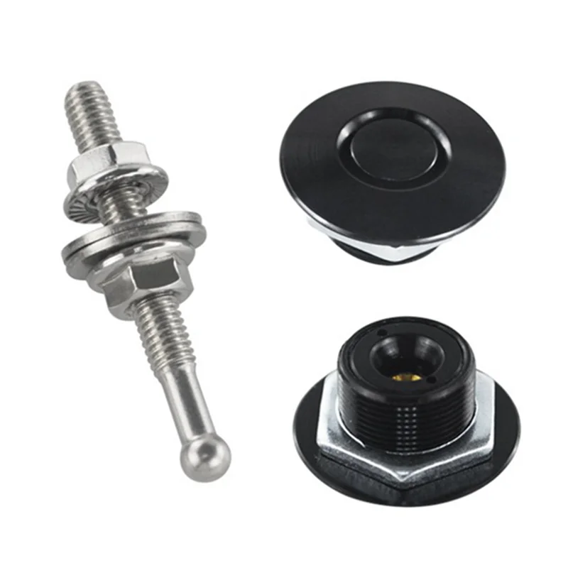 

Stable-Quick Release Latch License Plate Lock Clip 1.25 Inch Diameter Car Hood Pins Lock Clip For Bumper Hood License 4 Inch