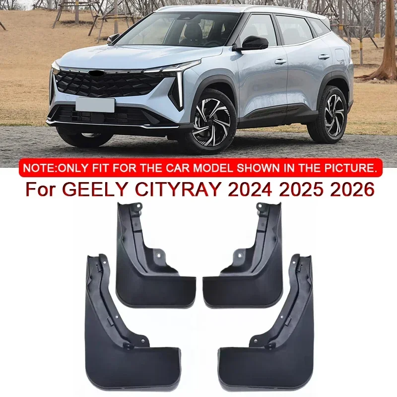 For GEELY CITYRAY 2024 2025 2026 Car Styling ABS Car Mud Flaps Splash Guard Mudguards MudFlaps Front Rear Fender Auto Accessory