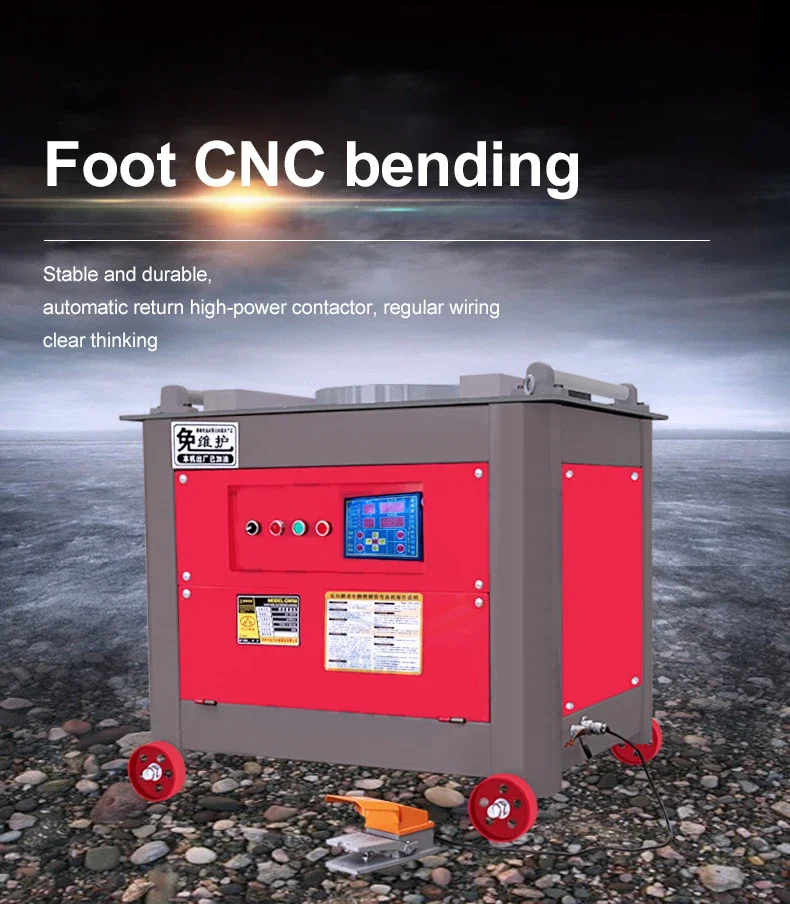 Penyok Kawat Rebar CNC Otomatis Berkualitas Tinggi Mesin Bending Batang Baja Padat Bertenaga Listrik Komponen Inti Motor Terjamin