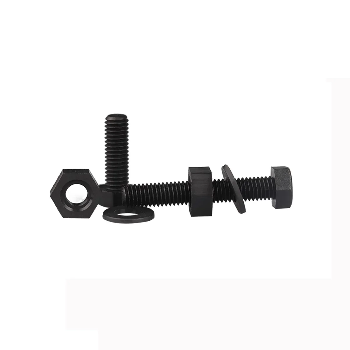 

Black Nylon External Hexagonal Screw Flat Washer Nut Set Combination Plastic Insulated Bolt M3M4M5M6M8M10M12