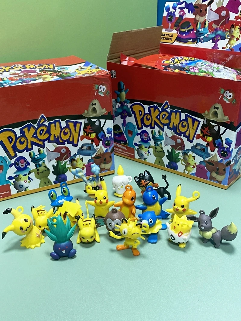 24Pcs/Set Pokemon 4-6cm Oddish Litten Eevee Togepi Gifts Blind bag Kawaii Pikachu Anime Model Figure Toys Birthday Gifts