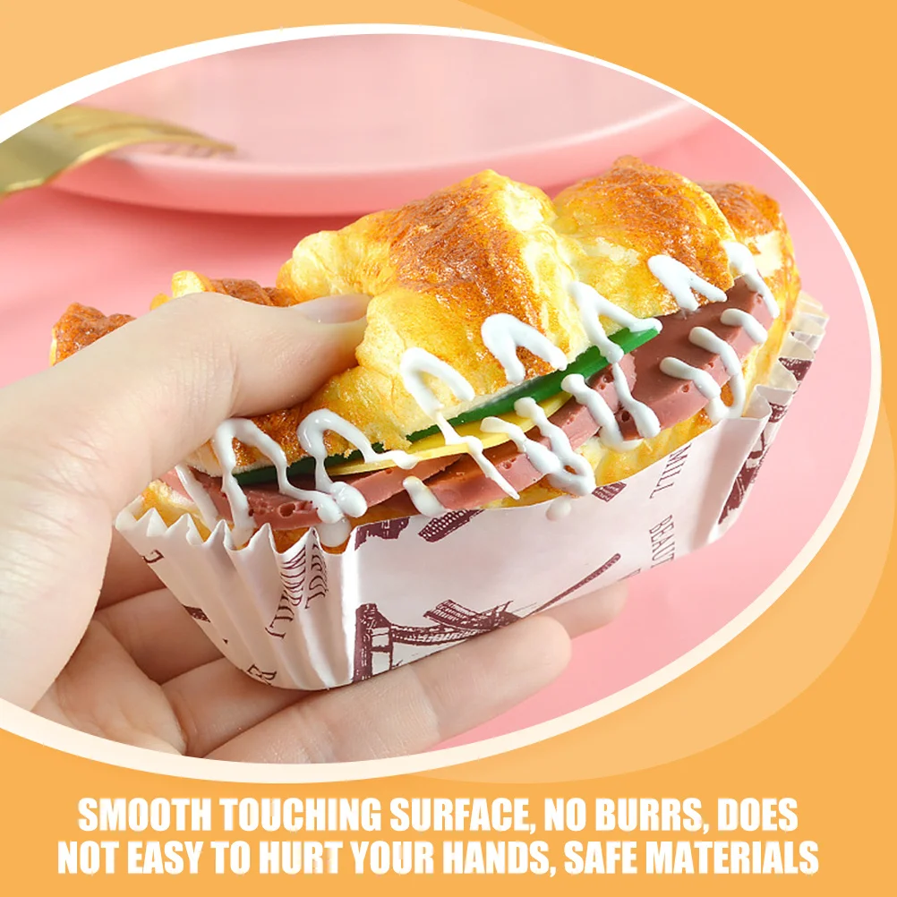 

3Pcs PU Simulation Croissant Fridge Magnet Adsorption Safe Materials Charming Kitchen Decoration Unique Design