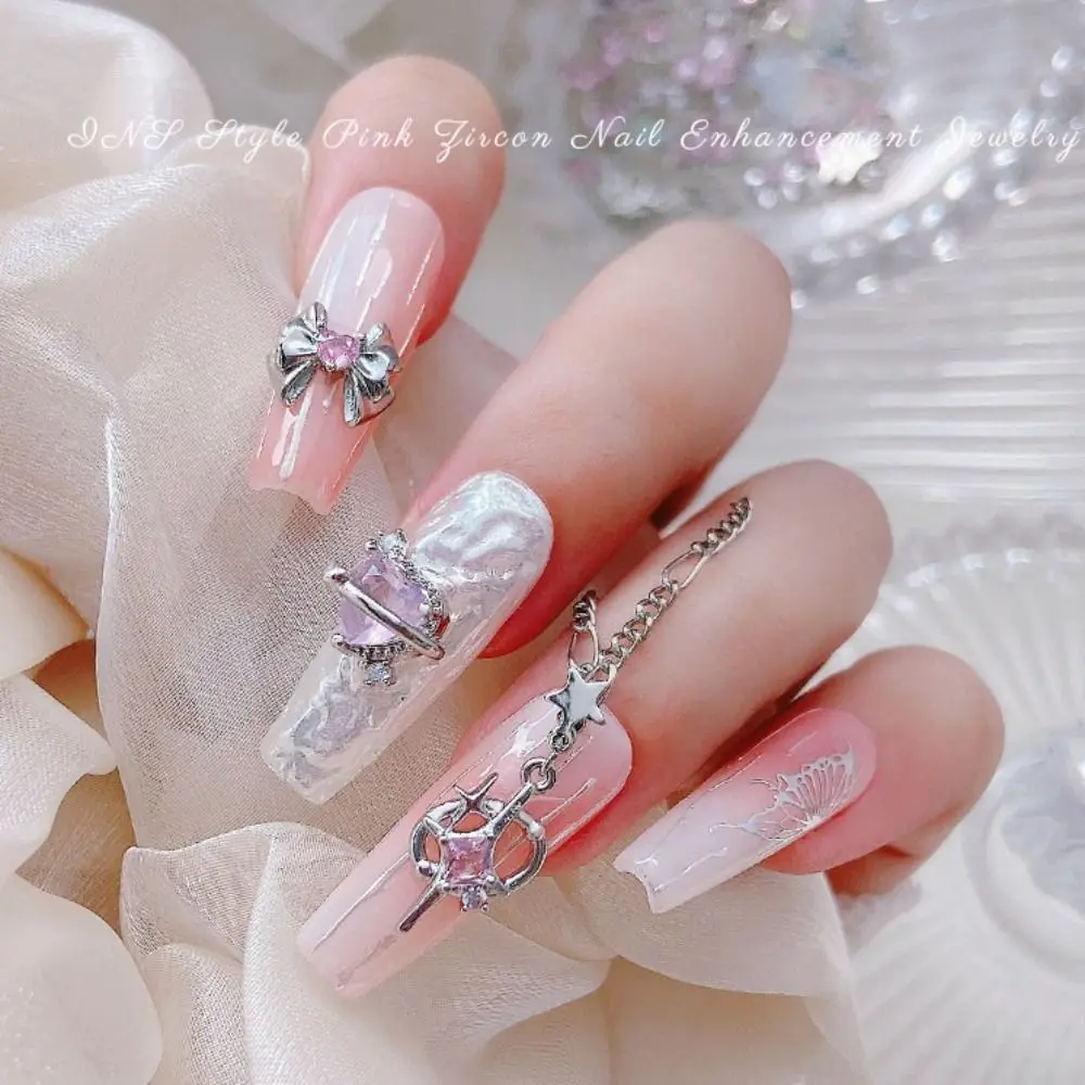 Light Luxury Charms Luxury Nails Japanese Style Loving Heart Nail Decor Pendant Nail Art Supplies DIY Nail Charms