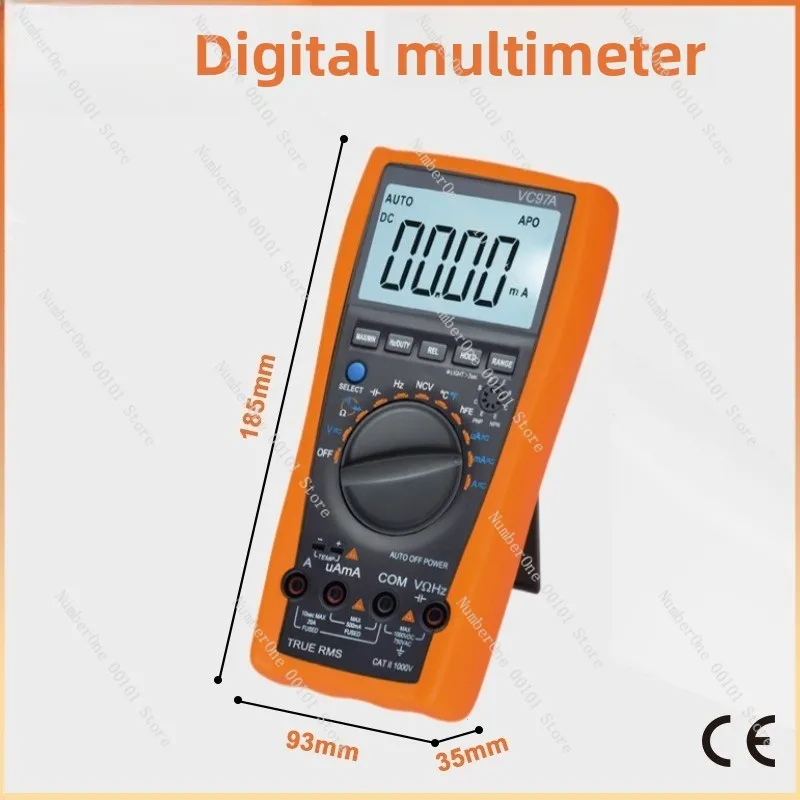 VC97A Digital Multimeter, High Precision Auto-Range Multifunctional Tester for Electrical & Home Repair