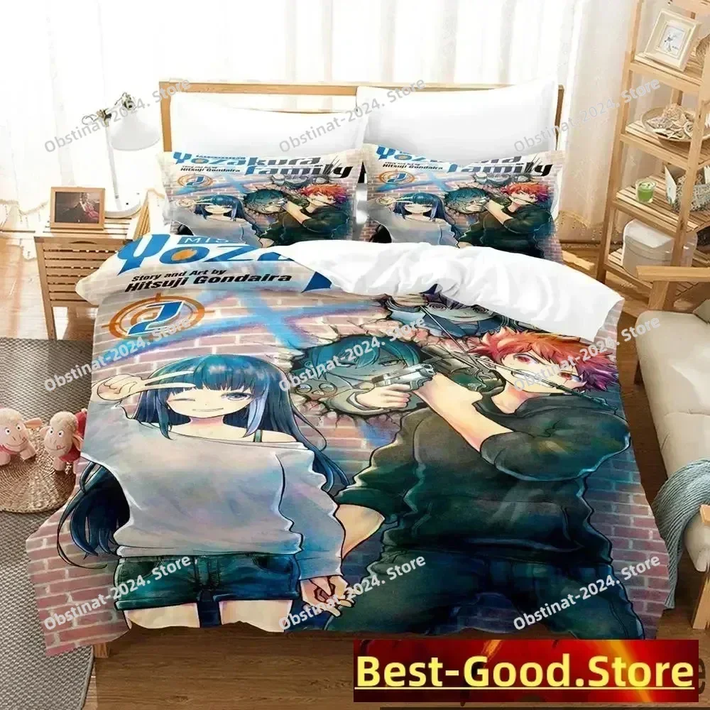3D Anime Mission Yozakura Family Bedding Set Duvet Cover Full Queen King Size Pillowcase Bed Printed Bed Set Aldult Kid Bedroom
