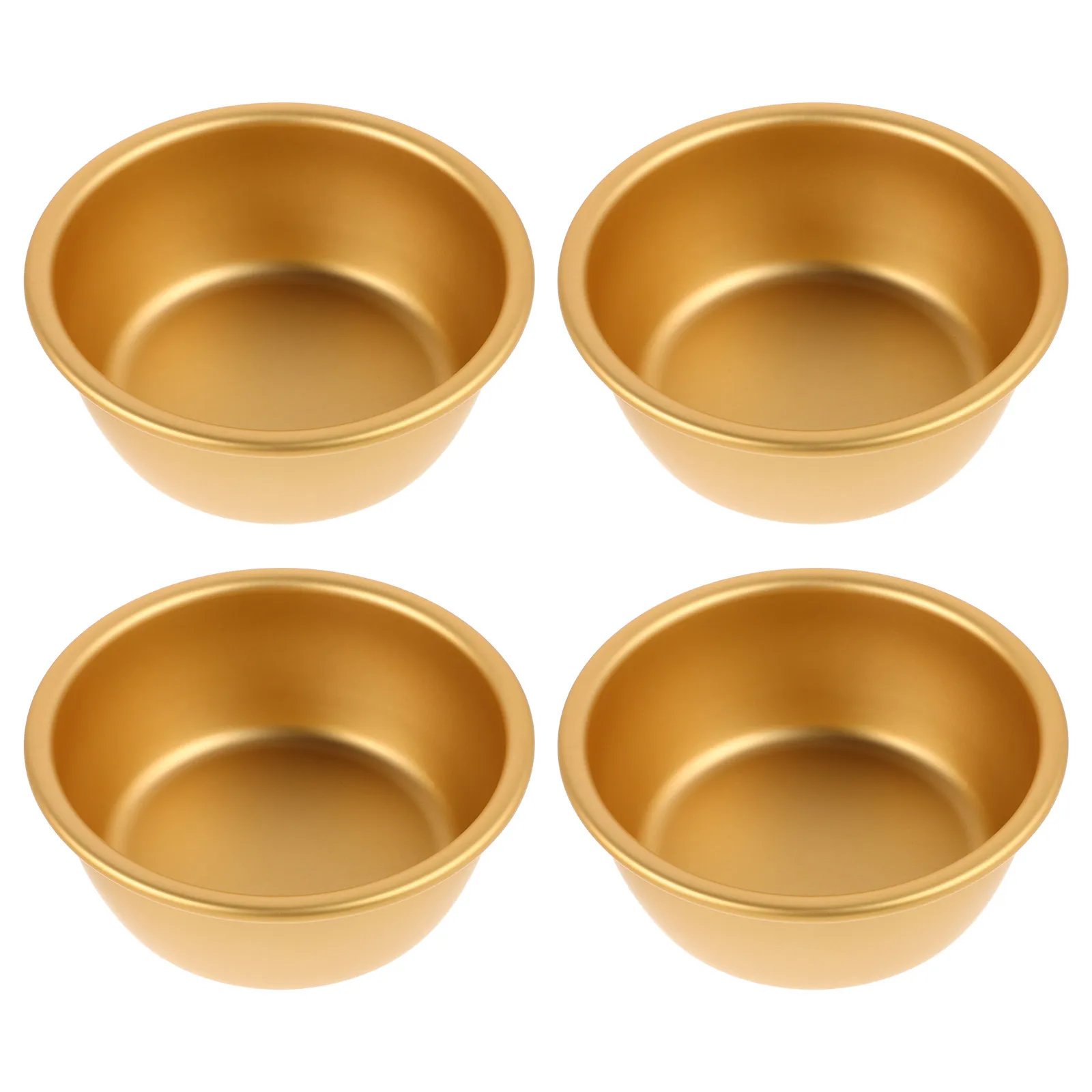 

4pc Korean Soup Bowl Set Aluminum Rice Condiment Sauce Dipping Temperature Retention Kitchen Tableware for Restaurant