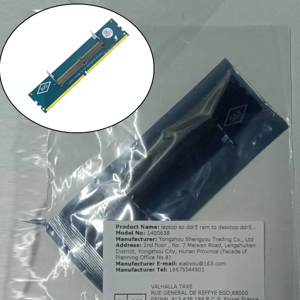Laptop SO DDR5 RAM To Desktop DDR5 U-DIMM Adapter Overcurrent Protection Memory Card Converter DDR5 Memory RAM Adapter Card