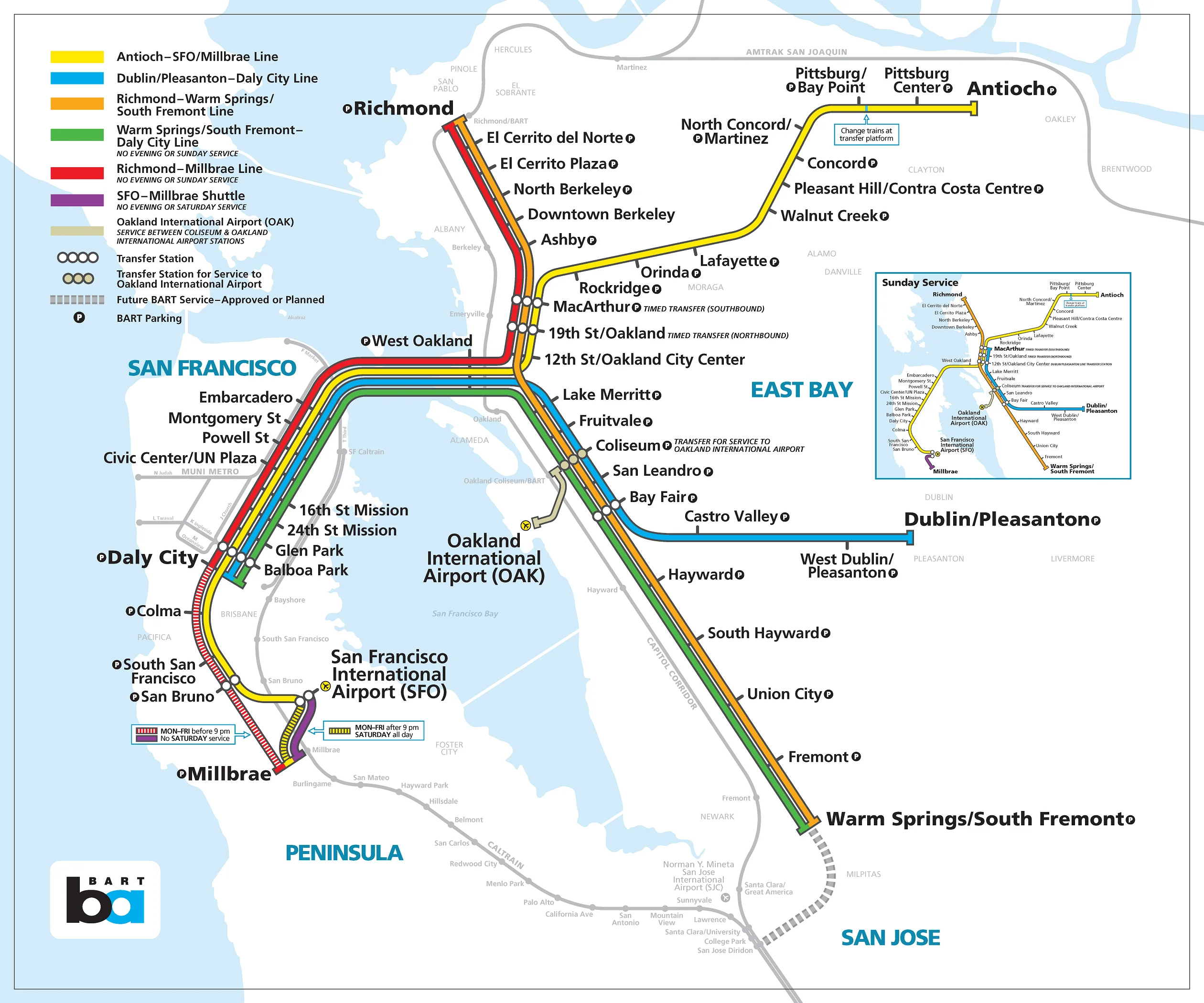 

BART Map Print Art Canvas Poster For Living Room Decor Home Wall Picture