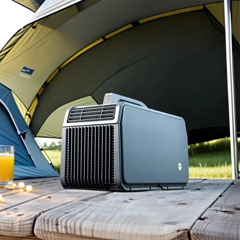 Portable Air Conditioner AC/DC Dual Power Supply Dual-Purpose Cooling/Heating Camping Tent Air Conditioner Compressor Refrigerat