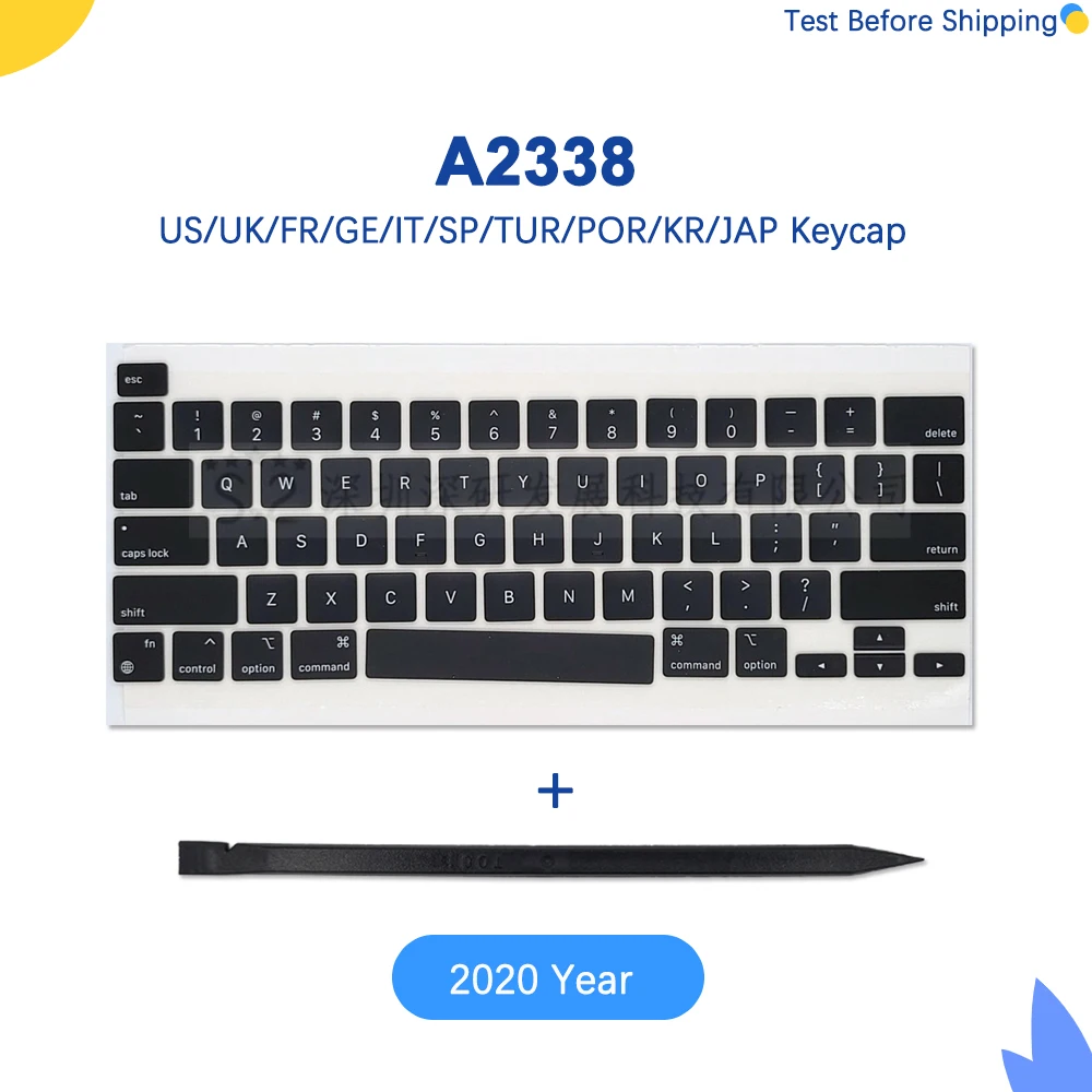 

Original New Laptop A2338 Keys Keycaps AZERTY For Macbook Pro Retina 13" M1 A2338 Key Cap Keyboard Repair Late 2020 EMC 3578