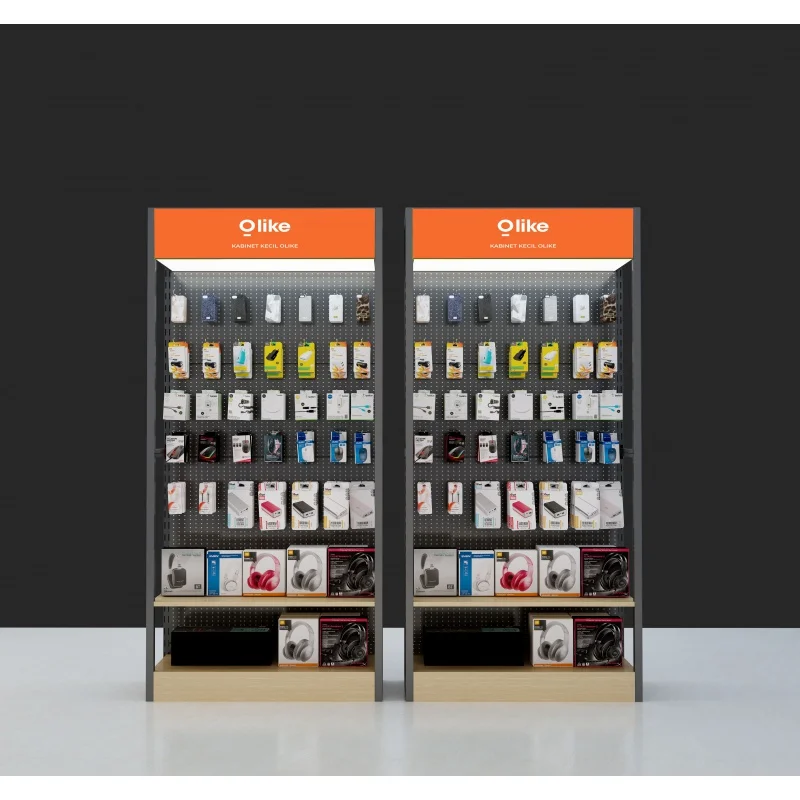 Custom, Meubels Voor Mobiele Telefoon Rekken Display En Vitrine Met Houten Planken Aan De Muur