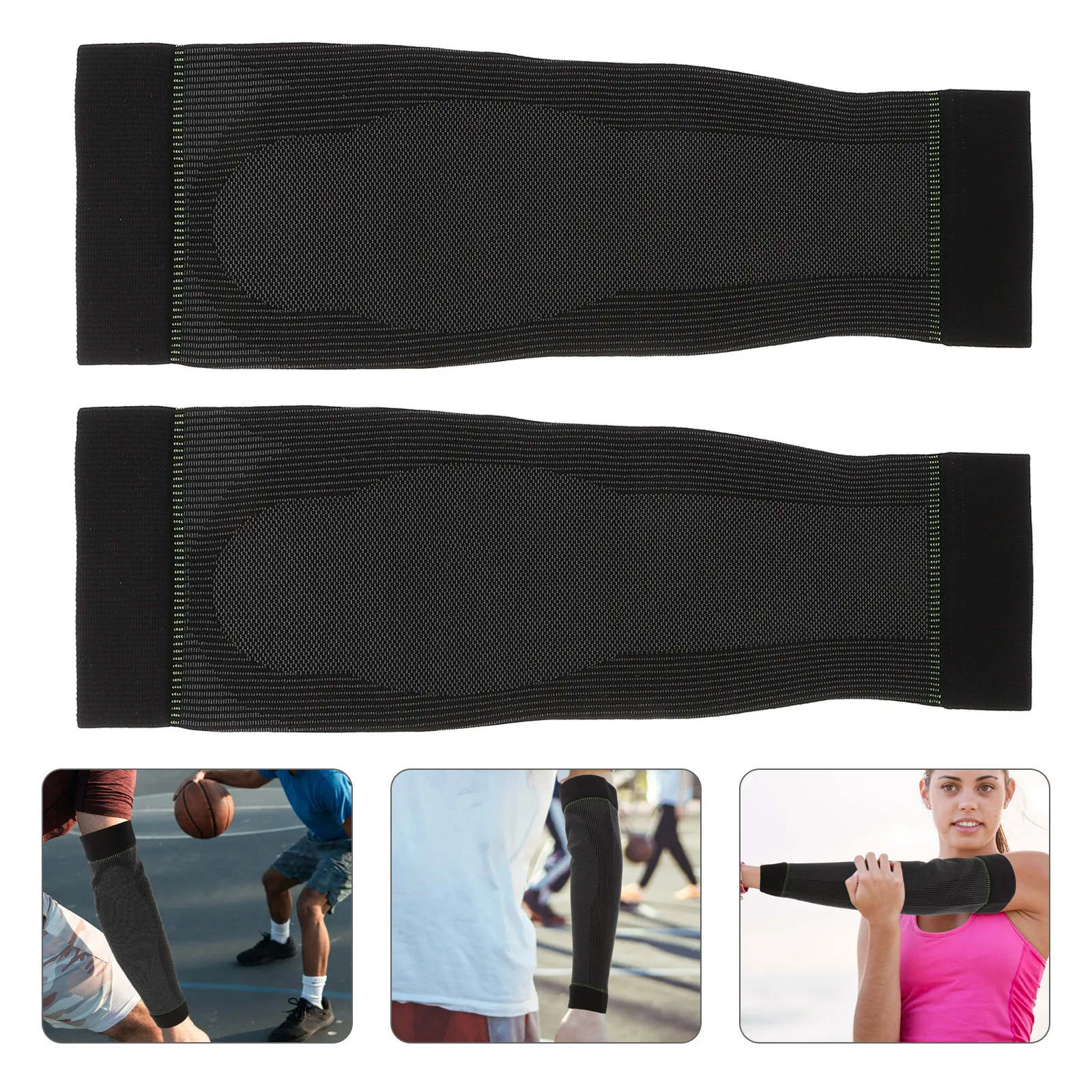 

Elbow Guards Compression Arm Sleeves Anti slip Breathable Unisex Support Pad For Running Basketball Gray Black XL